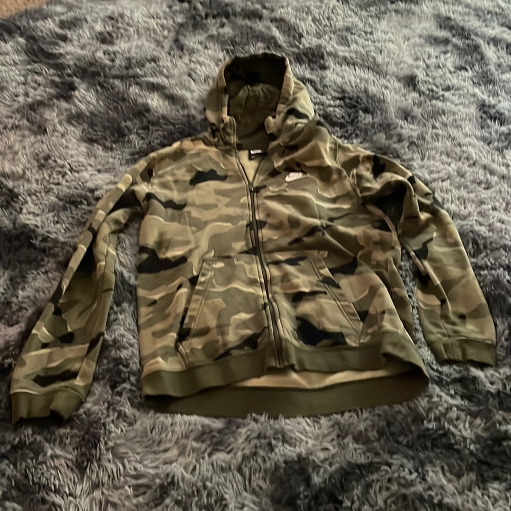 Nike Camo Zip Up Hoodie
